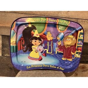 Dora the Explorer 2006 Nickelodeon Nick Jr  Kid's Metal Folding Food Tray